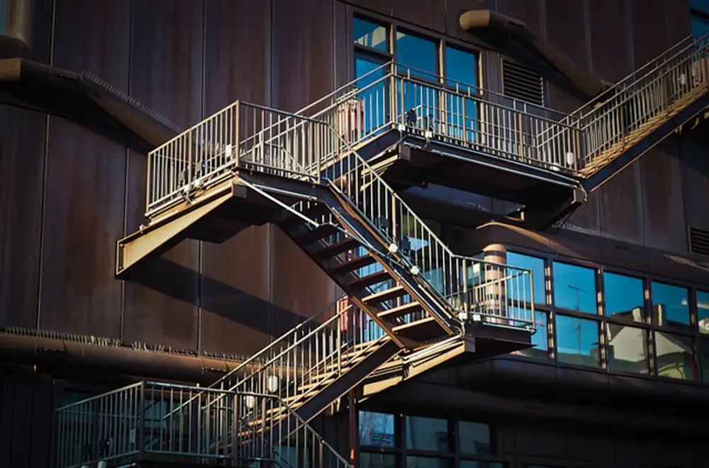 stairs on the side of a building