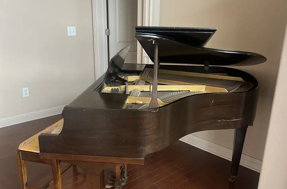 a piano in a house