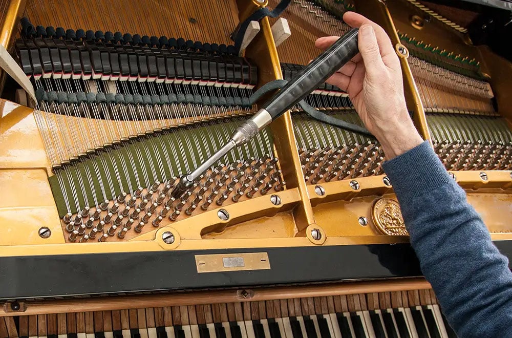 tuning a piano